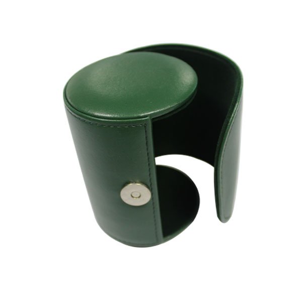 Dark green PU leather tie box