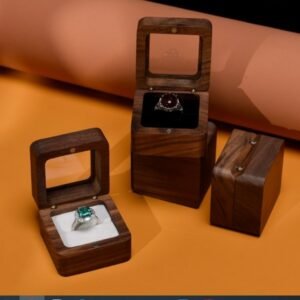 Elegant wooden ring box