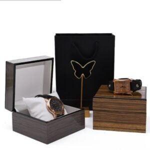 Elegant wooden watch box