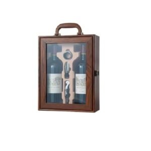 Wooden wine with window
